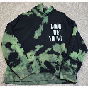 Good Die Young A**holes Live Forever Distressed Tie Dye Hoodie Sweatshirt XXL